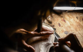 violin bow carving