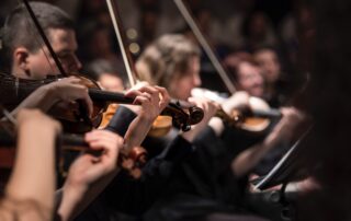 orchestra playing
